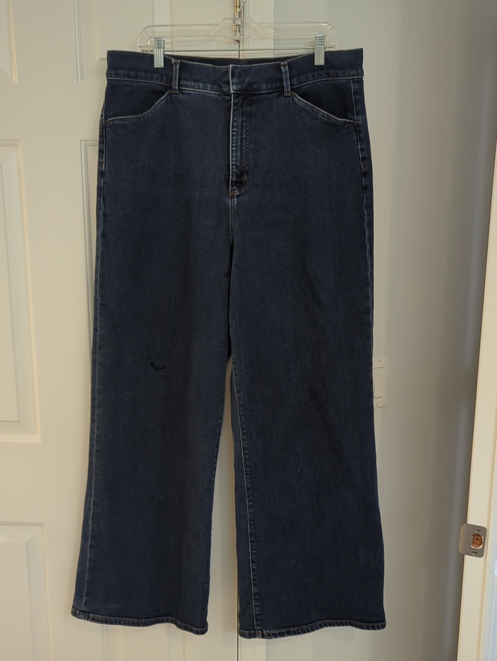 Ann Taylor Dark Indigo Wide-Leg Jeans
